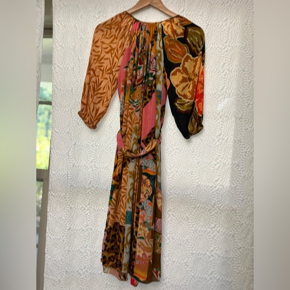 Geisha Designs Paras & Shalini Collage Dress Size S P Anthropologie Boho Peasant - Picture 15 of 16